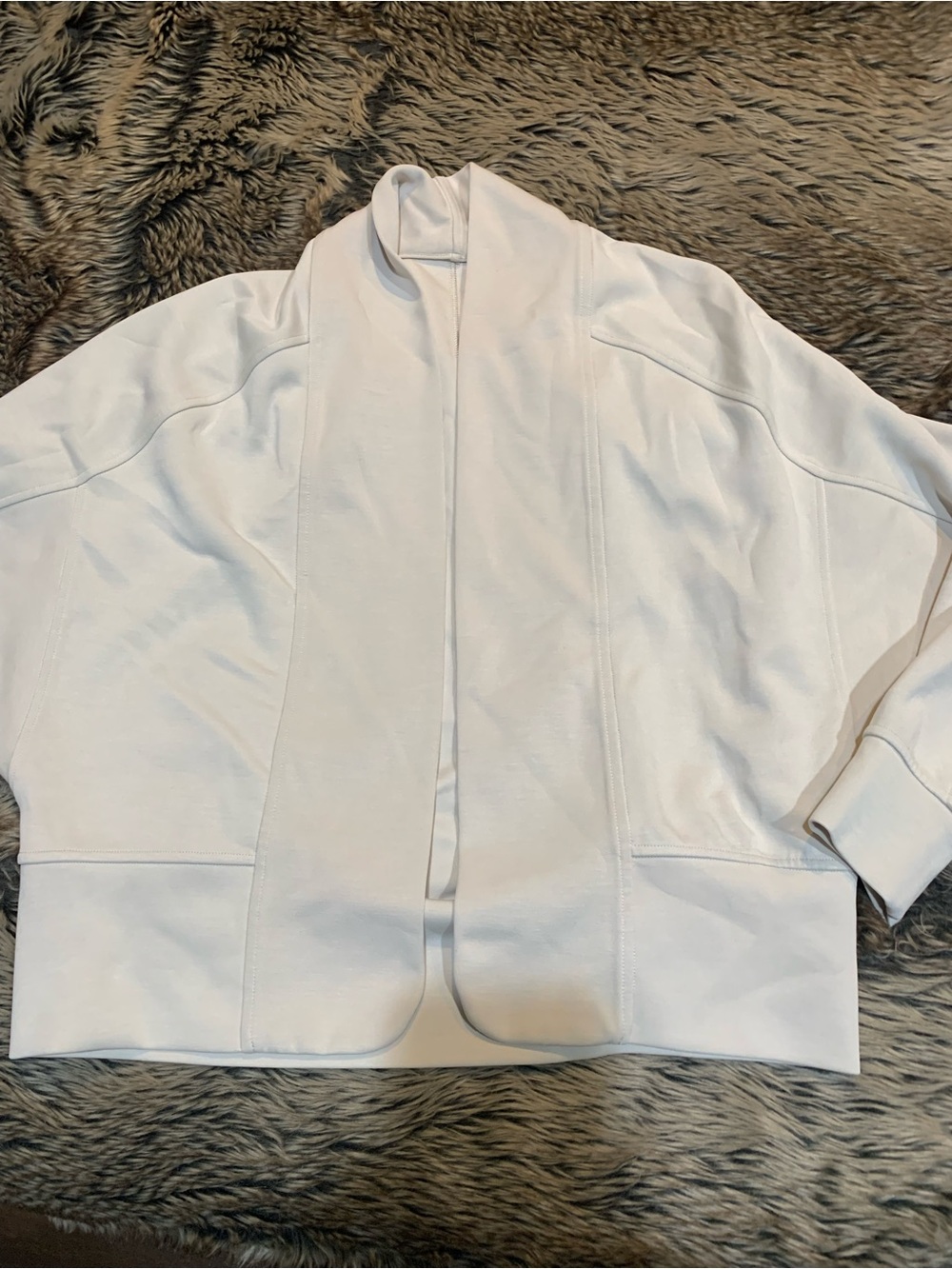 Lululemon Softstreme Dropped Sleeve Wrap White Opal Size 0